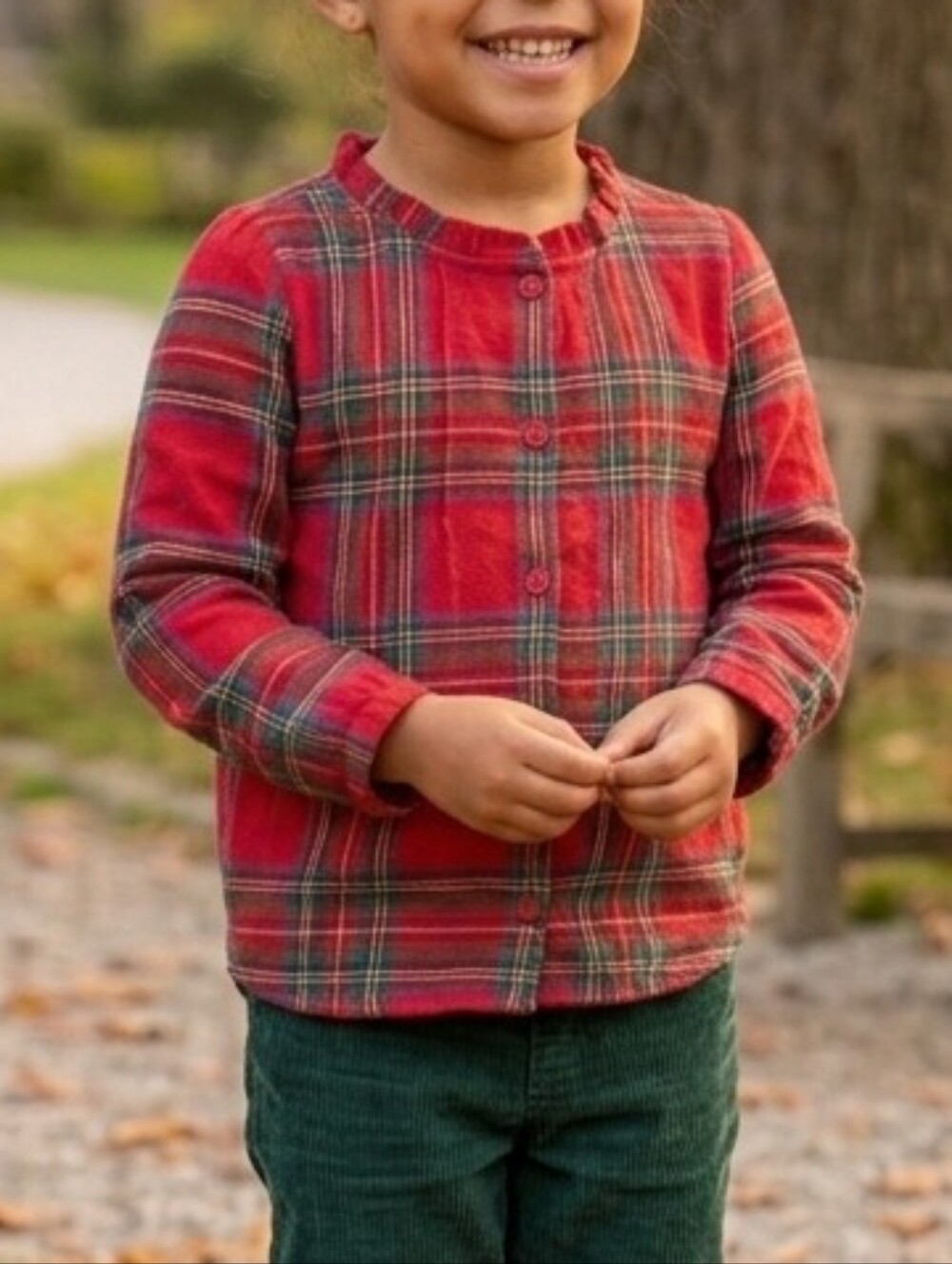 NWT Wonder Nation Red Plaid Flannel Shirt - Toddler Girls Size 4T